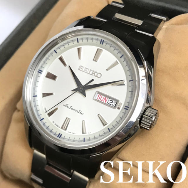 スーパーコピー 時計 検証 - SEIKO - SEIKO セイコー 腕時計 自動巻き ホワイト シルバー プレサージュ メンズの通販 by ブランドshop