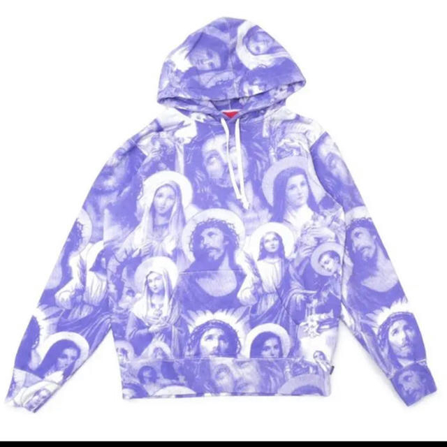 Jesus and Mary Hooded SweatshirtPurpleSIZE
