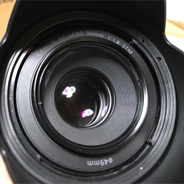 Canon EF50mm f/1.8STMフード プロテクター付き 単焦点レンズ 2