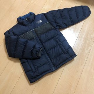 ザノースフェイス(THE NORTH FACE)のノースフェイス ダウンジャケット 紺×黒 MM(130cm 140cm)(ジャケット/上着)