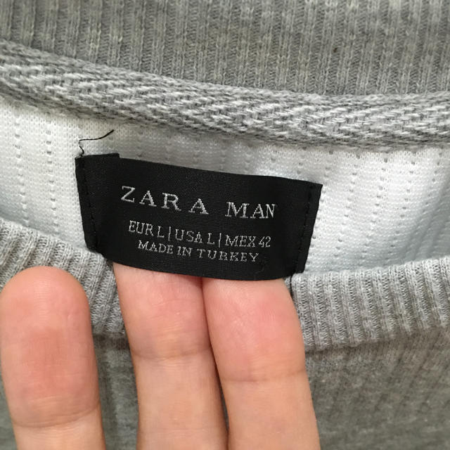 ZARA(ザラ)のZARA MEN トレーナー size L 42  グレー 美品  メンズのトップス(スウェット)の商品写真