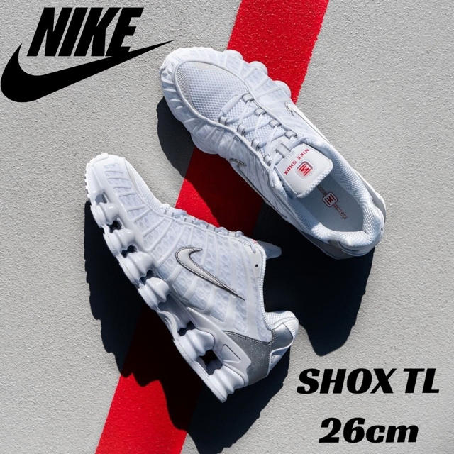 【新品・最安値】NIKE SHOX TL ナイキ ショックス ホワイト 26cm