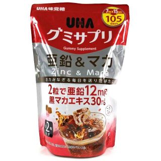 UHA味覚糖 グミサプリ 亜鉛&マカ コーラ味 105日分 210粒(その他)