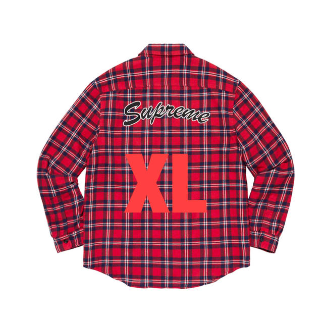 supreme Arc Logo Quilted Flannel Shirt - kktspineuae.com