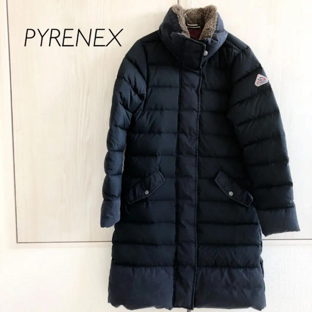 34cm身幅ピレネックス PYRENEX ダウンコート ネイビー