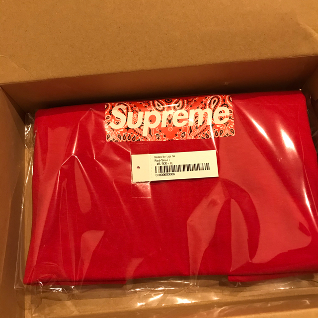 supreme bandana box logo  Tシャツ 赤 2