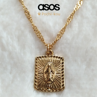 エイソス(asos)の日本未入荷♪ ASOS Sovereign メダリオン ネックレス ゴールド(ネックレス)