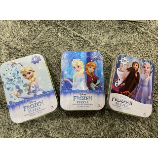 アナトユキノジョオウ(アナと雪の女王)のコストコ　ディズニーパズル　アナ雪３缶セット(知育玩具)