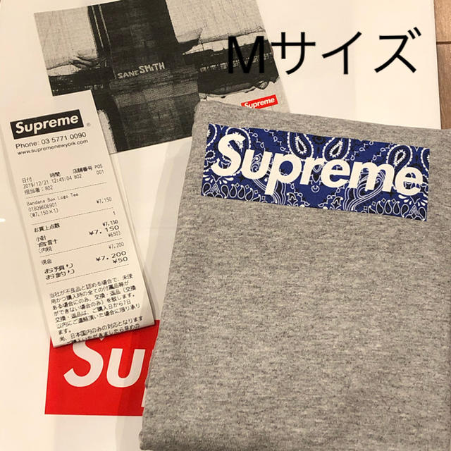 supreme box logo bandana MサイズTシャツ/カットソー(半袖/袖なし)