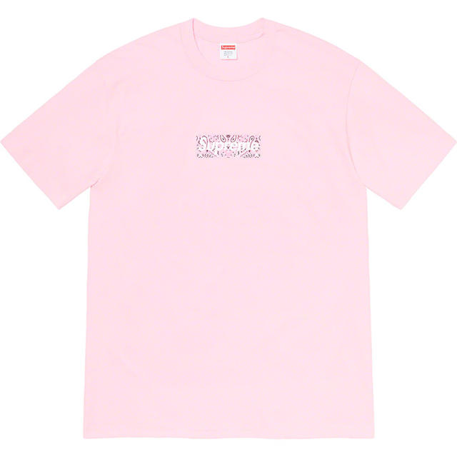 Supreme Box logo bandana Tee pink ピンク M