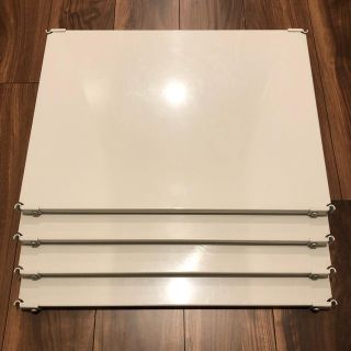 ムジルシリョウヒン(MUJI (無印良品))の無印良品 スチールユニットシェルフ 追加棚 4枚セット(棚/ラック/タンス)
