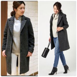 スピックアンドスパン(Spick & Span)の美品 人気♡Spick&Spanキルティングライナー付ウールチェスターコート(チェスターコート)