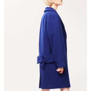 ランバンオンブルー(LANVIN en Bleu)の美品 ランバンオンブルー バックリボン チェスター コート ドロップショルダー (チェスターコート)