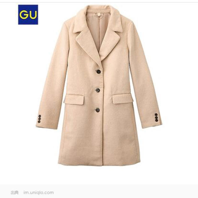 GU(ジーユー)のGU■新品タグ付き テーラードコート　グレー レディースのジャケット/アウター(ロングコート)の商品写真