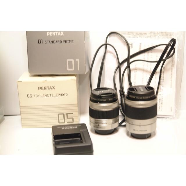 PENTAX Q7 ダブルズームキット & 01＋05 合計４本シルバーバッグ付 2