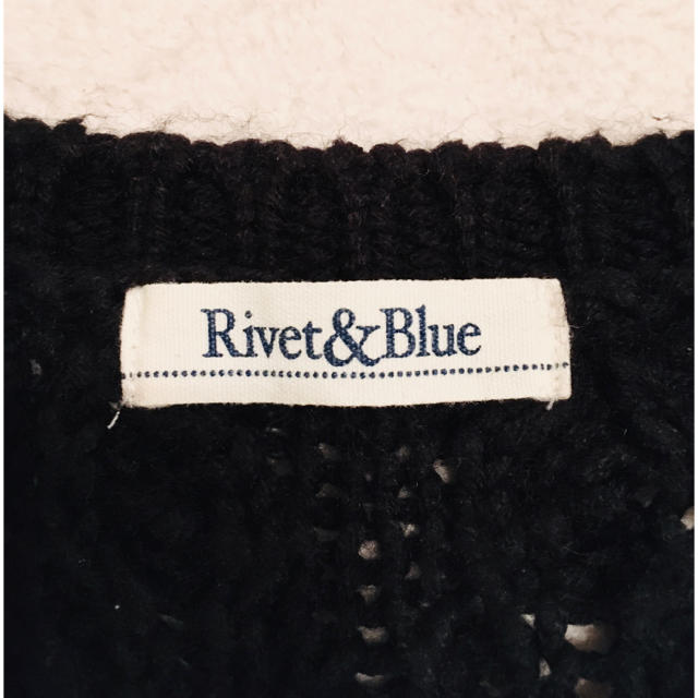 rivet＆blue ニット　ワンピース　ミニ　ブラック　黒 レディースのワンピース(ミニワンピース)の商品写真