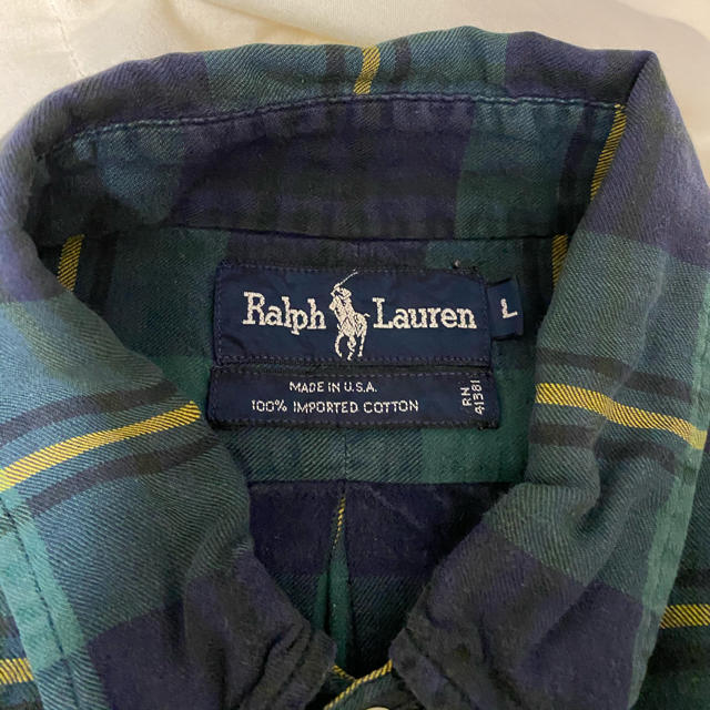 POLO RALPH LAUREN(ポロラルフローレン)のラルフローレン 柄シャツ チェックシャツ 緑 ブラウス レディースのトップス(シャツ/ブラウス(長袖/七分))の商品写真