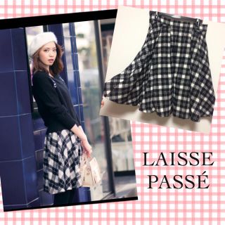 レッセパッセ(LAISSE PASSE)のLAISSE PASSÉ チェック柄SK(ひざ丈スカート)