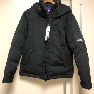 ザノースフェイス(THE NORTH FACE)のモンキータイム　ノースフェイス マウンテンショートパーカパープルレーベルブラック(ダウンジャケット)