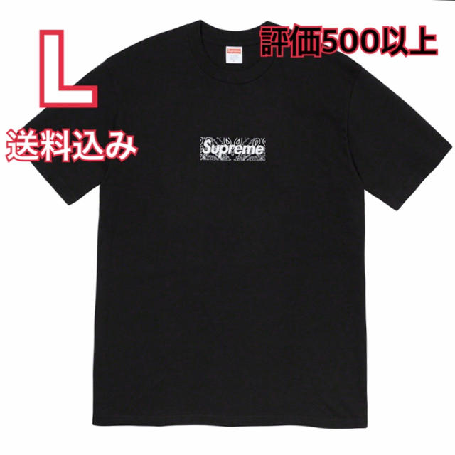 L supreme Bandana Box Logo Tee black Tシャツ/カットソー(半袖/袖なし)