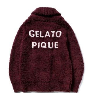 ジェラートピケ(gelato pique)のロゴジャガードショールカーディガン(ルームウェア)