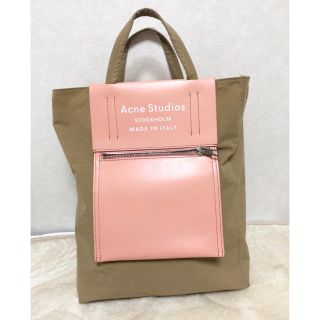 アクネ(ACNE)のAcne Studios Baker Out M ブラウン/ピンク(トートバッグ)