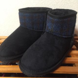 ハリスツイード(Harris Tweed)のハリスツイードムートンブーツ22㎝(ブーツ)