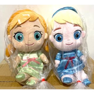 アナトユキノジョオウ(アナと雪の女王)のアナ雪 ぬいぐるみ アナ&エルサ 2点セット！(キャラクターグッズ)