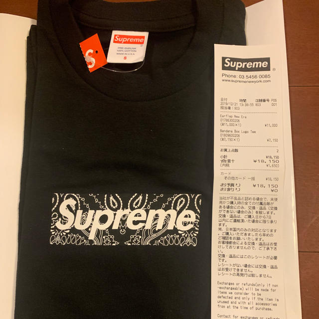 黒S 19aw Supreme Bandana Box Logo Teeトップス