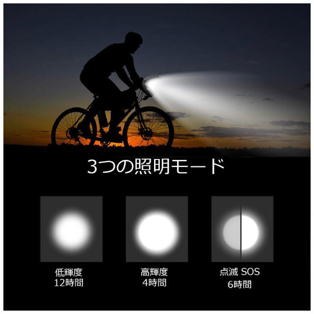 自転車ヘッドライト 自転車ライト Usb充電式ledライトセット 防水 高輝度 の通販 By Hidemi S Shop ラクマ