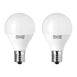 イケア(IKEA)のRYET リーエト LED電球 E17 200ルーメン, 球形 オパールホワイト(蛍光灯/電球)