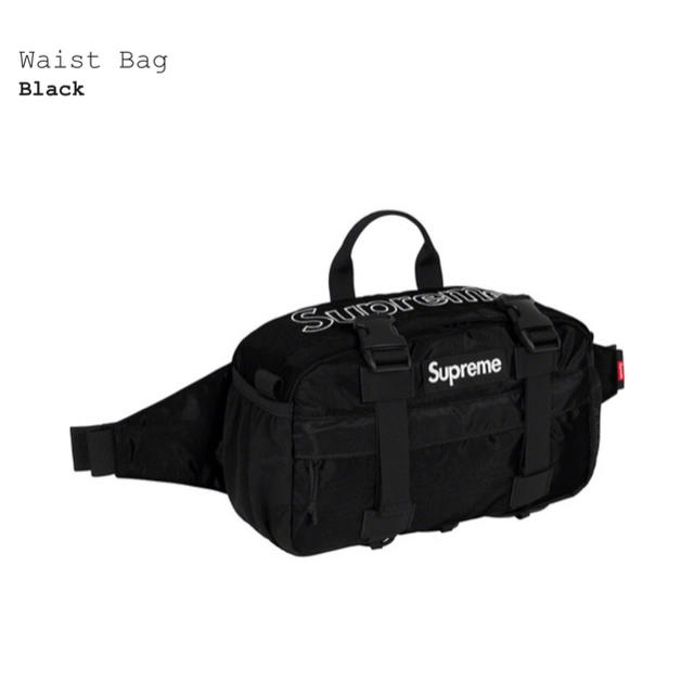 ONESIZE状態Supreme 19FW Waist Bag Black ウエスト バッグ