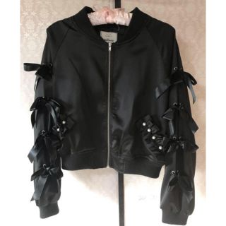 アンクルージュ(Ank Rouge)のアンクルージュ リボンブルゾン 美品(ブルゾン)