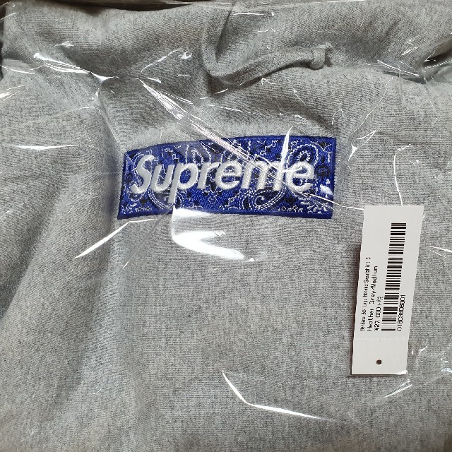 Supreme(シュプリーム)のSupreme bandana box logo hooded grey M メンズのトップス(パーカー)の商品写真