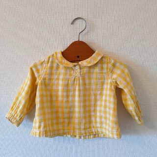 プチバトー(PETIT BATEAU)のプチバトー　ガーゼブラウス74cm(シャツ/カットソー)