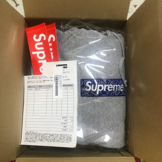 シュプリーム(Supreme)のシュプリーム   boxlogo パーカーグレー　サイズM(パーカー)