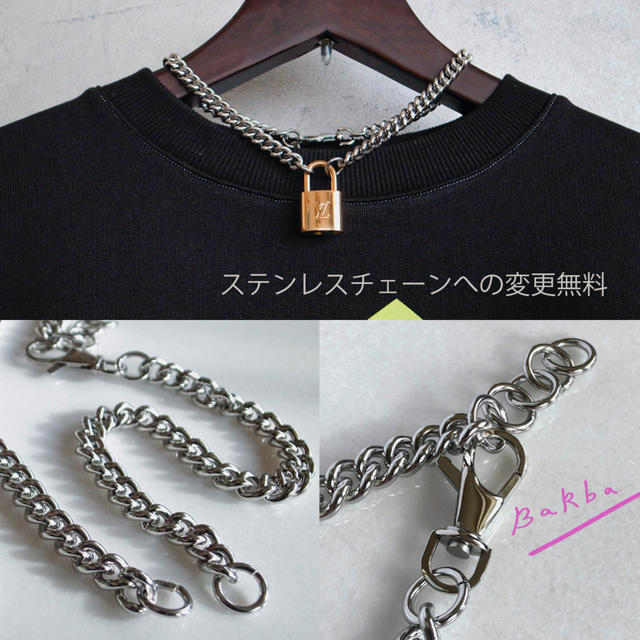 LOUIS VUITTON(ルイヴィトン)の【NO.322②/鍵有】LOUIS VUITTON  Padlock　ゴールド メンズのアクセサリー(ネックレス)の商品写真