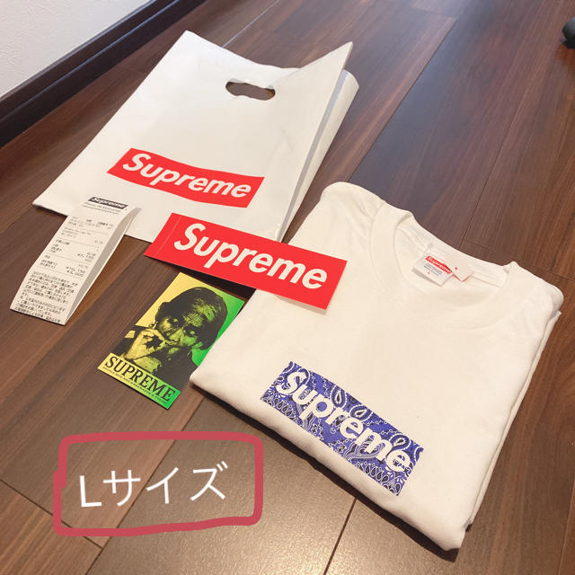 白色サイズsupreme bandana box logo L size