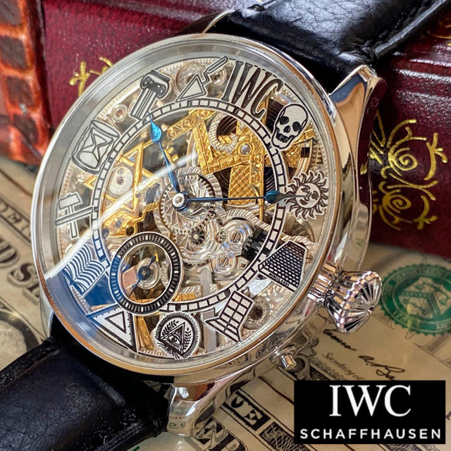 IWC - 【豪華】★ IWC シャフハウゼン フリーメイソン 手巻き腕時計 スケルトンの通販 by A.LUNA