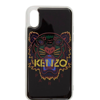ケンゾー(KENZO)の新品 KENZO iPhoneX ケース ブラック 紫 ケンゾー 3D XS(iPhoneケース)