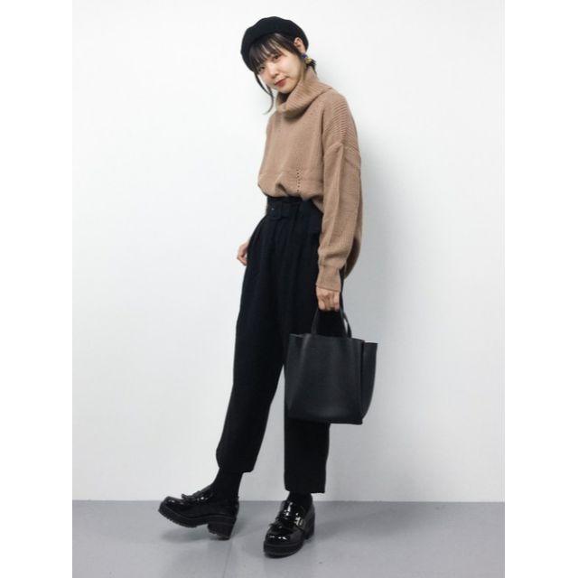 Discoat Parisien WOMENS 裏起毛ベルト付ワイドパンツ