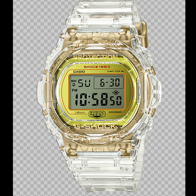 G-SHOCK(ジーショック)のG-SHOCK 35周年記念モデル　DW-5035E グレイシアゴールド メンズの時計(腕時計(デジタル))の商品写真