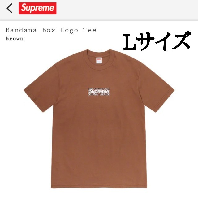 Tシャツ/カットソー(半袖/袖なし)Supreme bandana box logo tee L BrownTシャツ