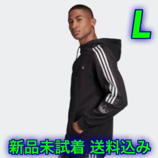 アディダス(adidas)のadidas アディダスオリジナルス ジップアップパーカー 黒(パーカー)