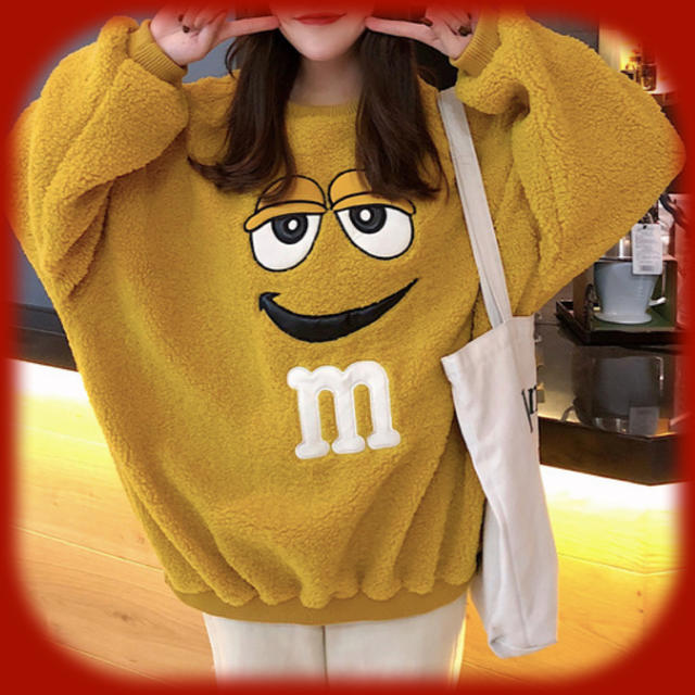 【トップス】イエロー ピープス女子 M&M's　WEGO◎ レディースのトップス(トレーナー/スウェット)の商品写真