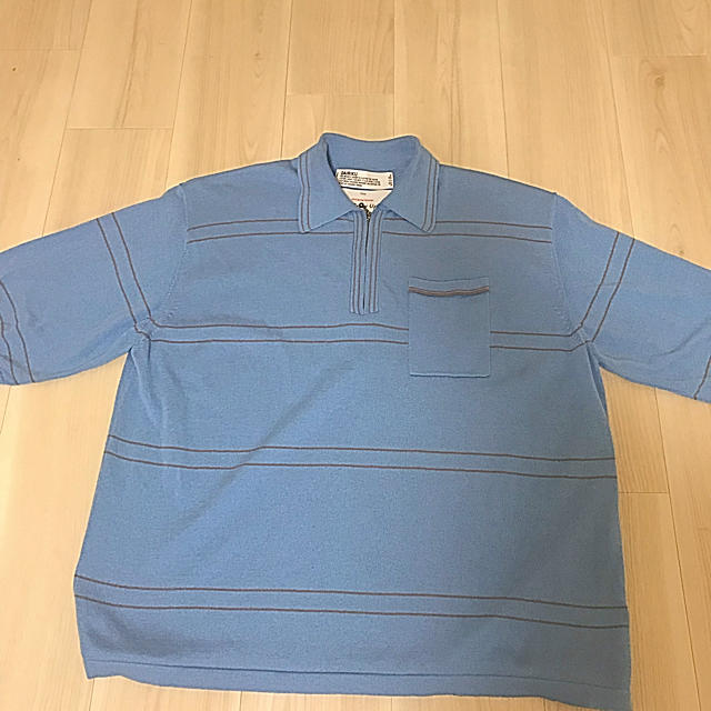 DAIRIKU Half Zip Border Polo Knit