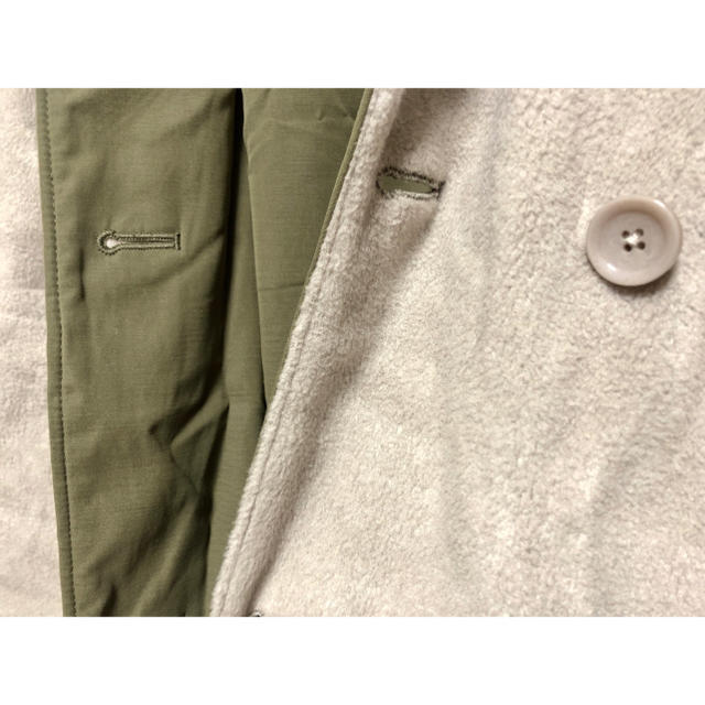 STUDIO CLIP(スタディオクリップ)のニコアンド ロングコート 両面 カーキとグレー studio clip レディースのジャケット/アウター(ロングコート)の商品写真