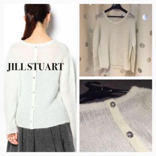 ジルスチュアート(JILLSTUART)のビジューボタン✨モヘアニット(ニット/セーター)