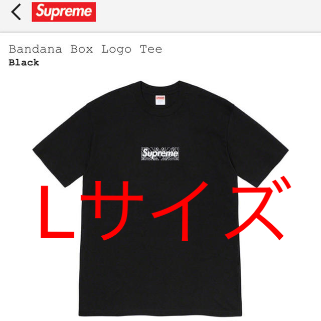 Tシャツ/カットソー(半袖/袖なし)Supreme Bandana box logo tee Black Large