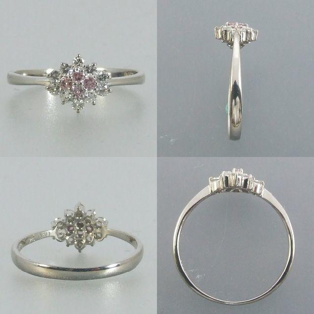 プロフ必読【美品・特価】Pt900 Pink Diamond Ring ♢♢♢ レディースのアクセサリー(リング(指輪))の商品写真